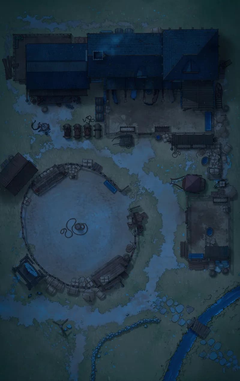Pastoral Village Stables map, Open Night variant thumbnail