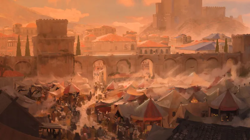 City Marketplace map, Sunset Crowd variant