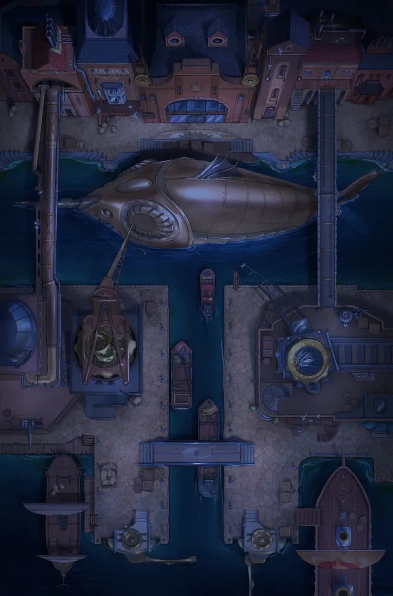 Iron Wharf map, Original Night variant thumbnail