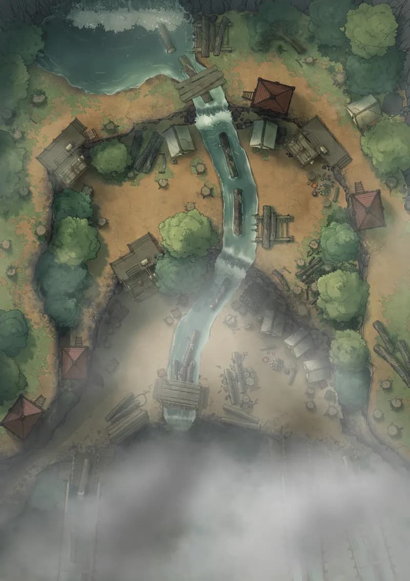 Mountain Logging Camp map, Rising Fog 03 variant thumbnail