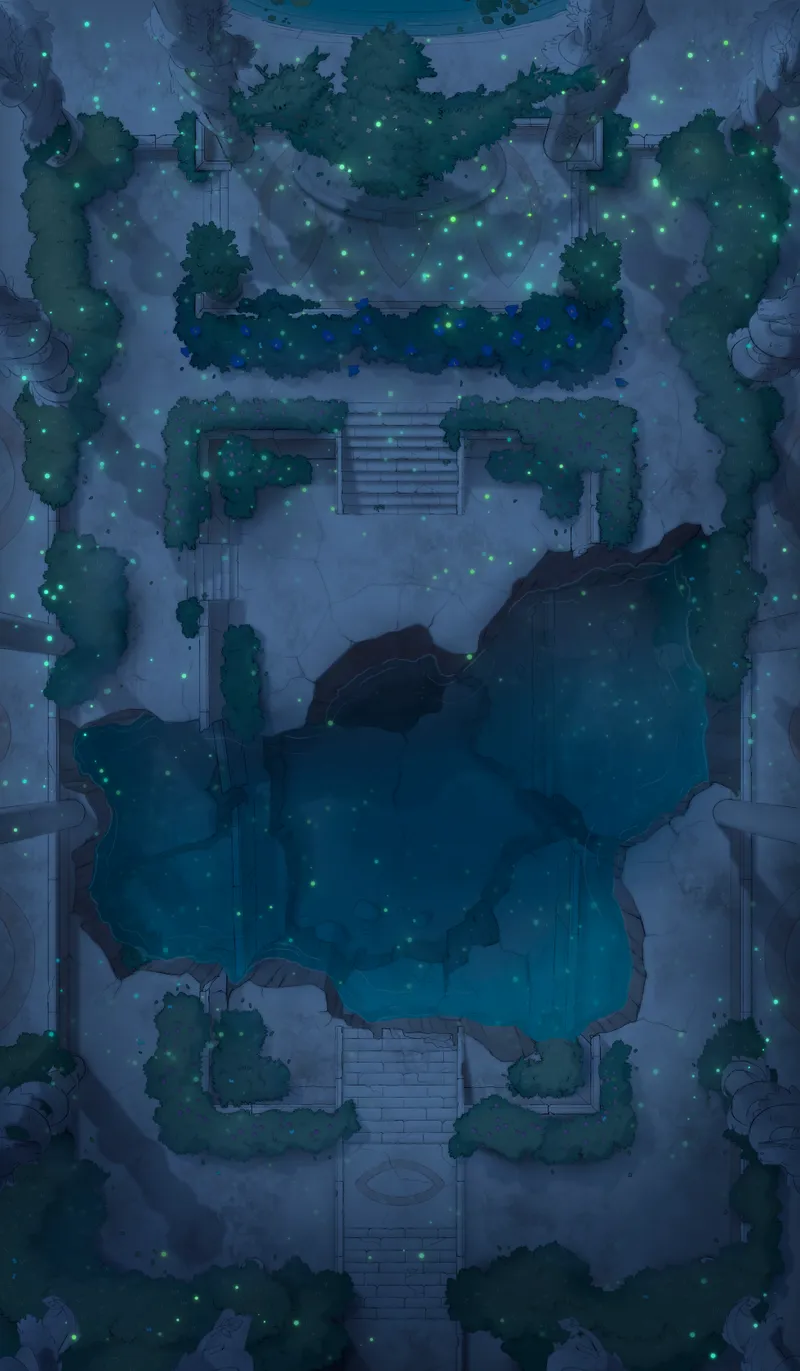 Ruined Courtyard map, Fireflies variant thumbnail