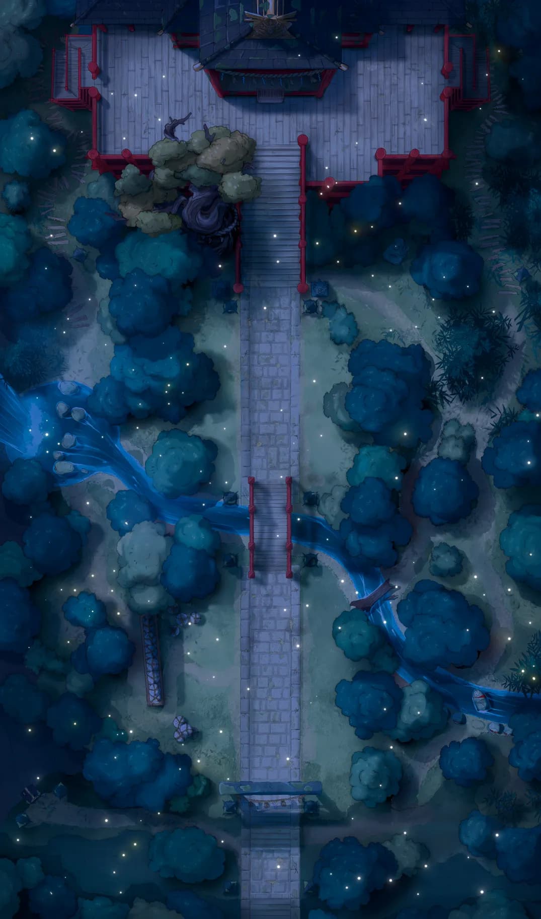 Forest Shrine Festival map, Fireflies Night variant thumbnail