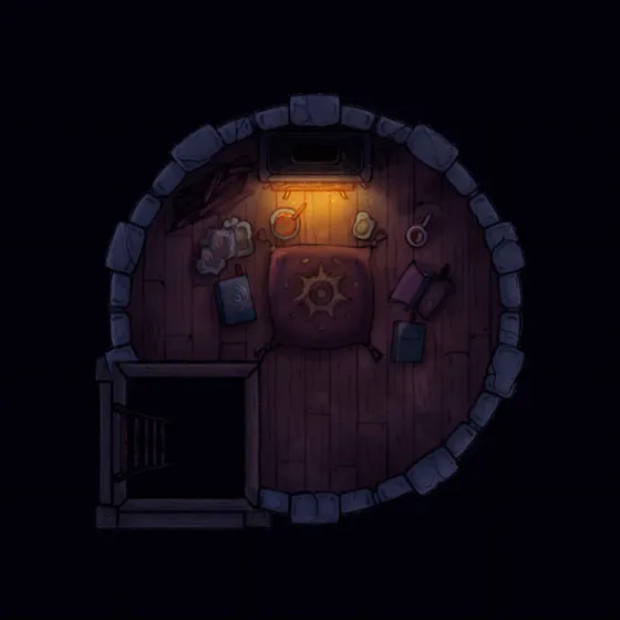 Wonderful Wizard Waterfall Interior map, Third Floor Night variant thumbnail