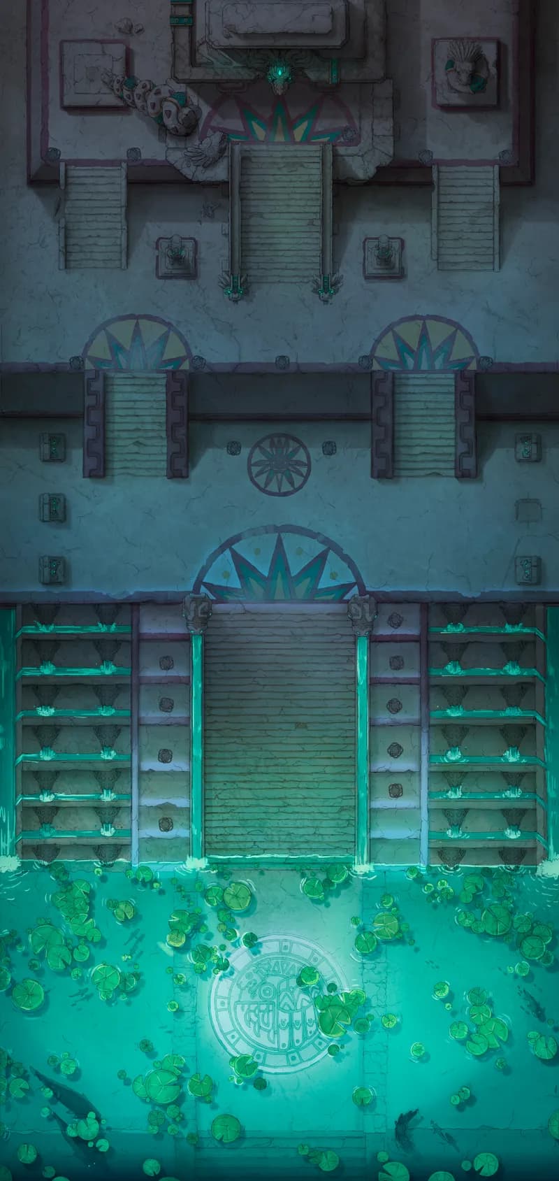 Temple of the Couatl Exterior map, Glowing Water Night variant thumbnail