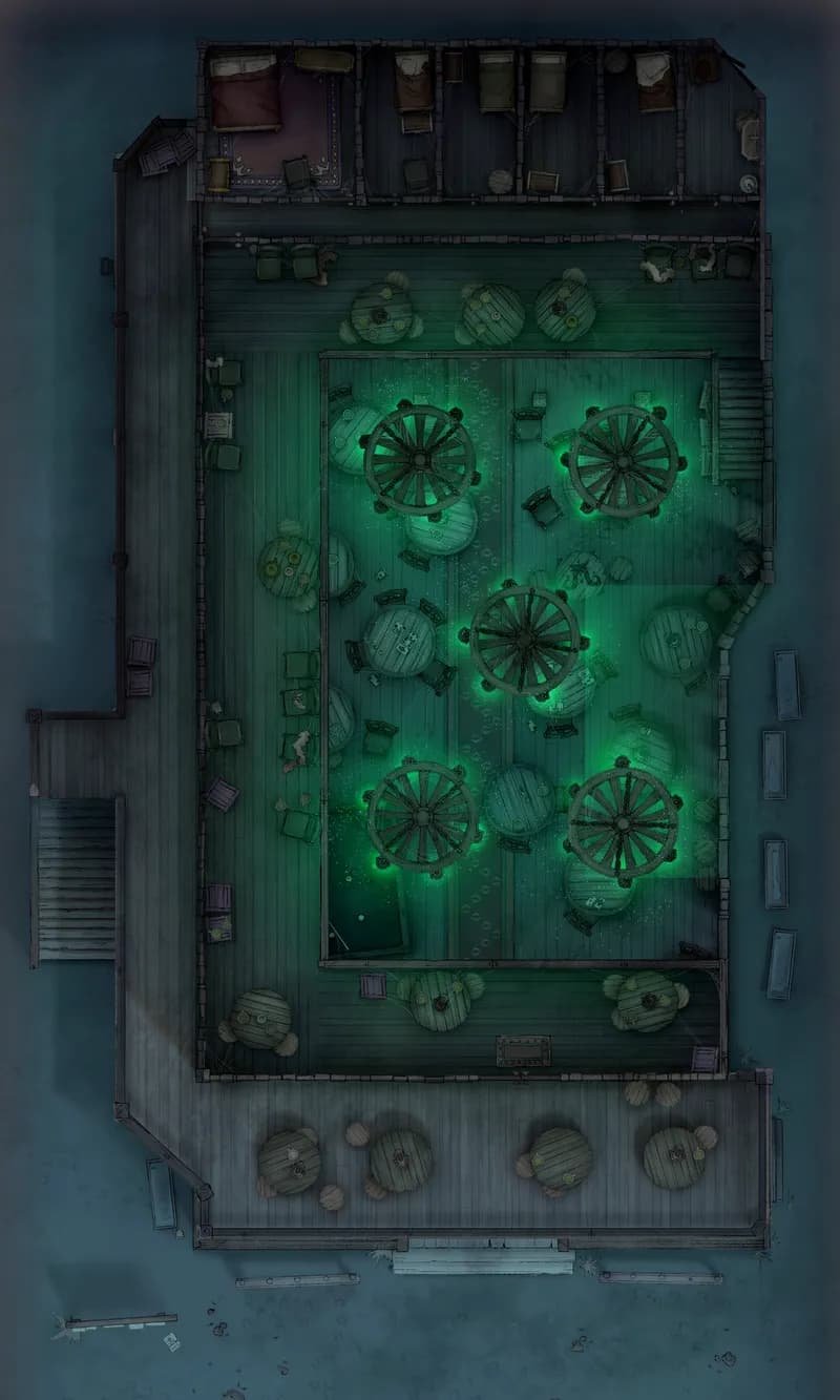 Wild West Saloon map, Top Floor Haunted Night variant thumbnail