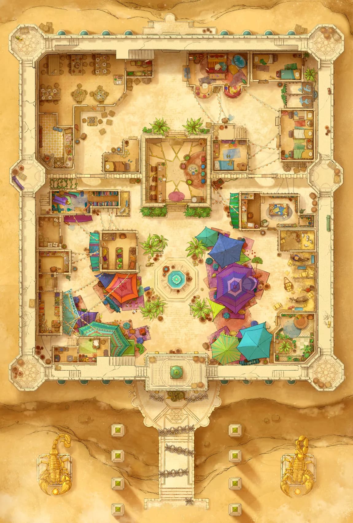 Desert Caravanserai map, Barricade Day variant thumbnail