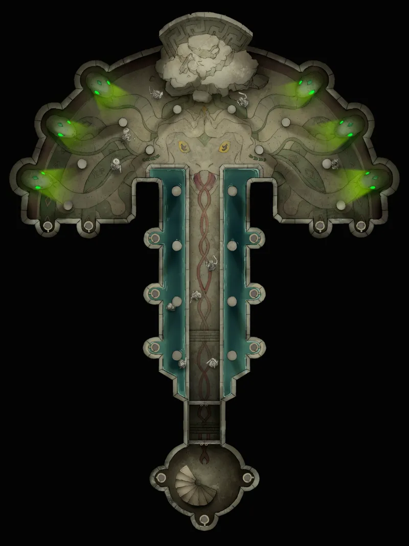 Temple of the Medusa Throne map, Snake Eyes variant thumbnail