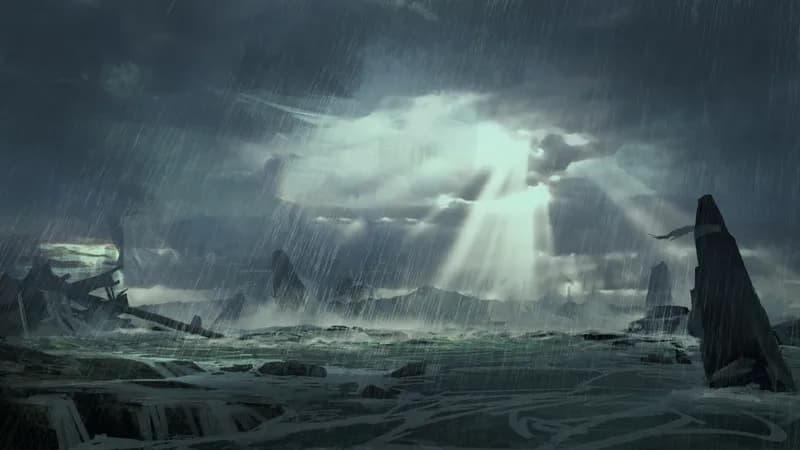 Harpy Cove map, No Stack Rain variant