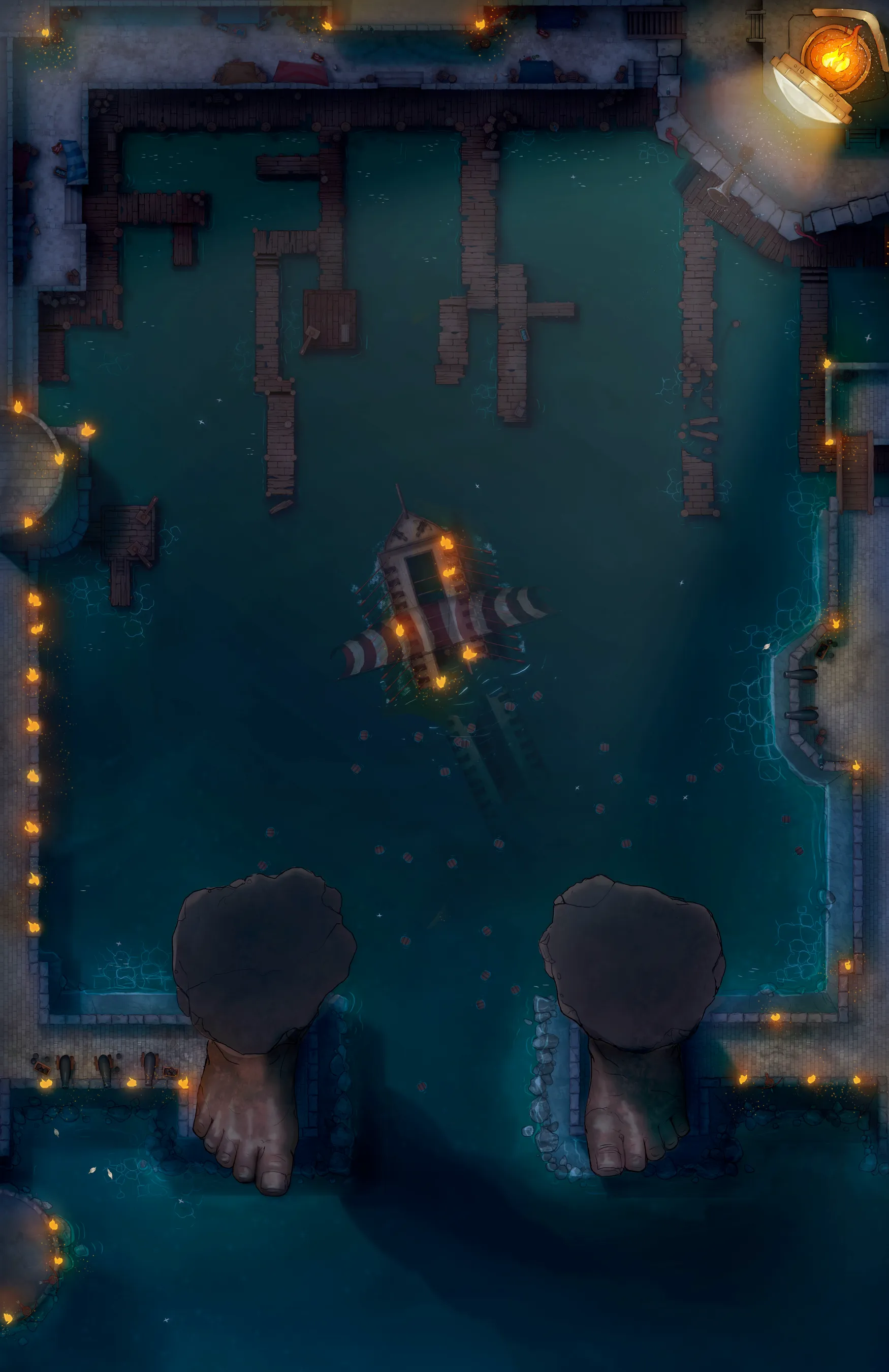 Colossus Port map, Shipwreck Night variant thumbnail
