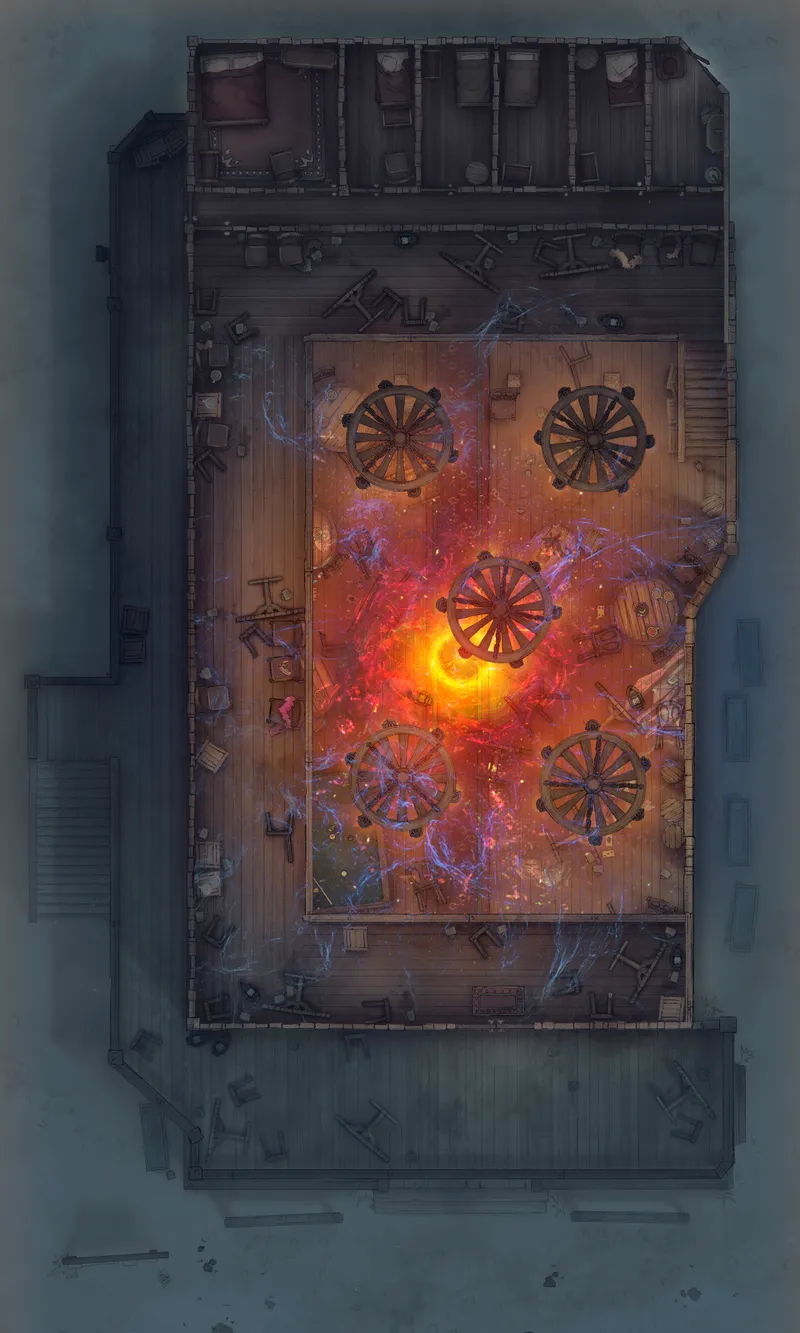Wild West Saloon map, Top Floor Unstable Spell variant thumbnail