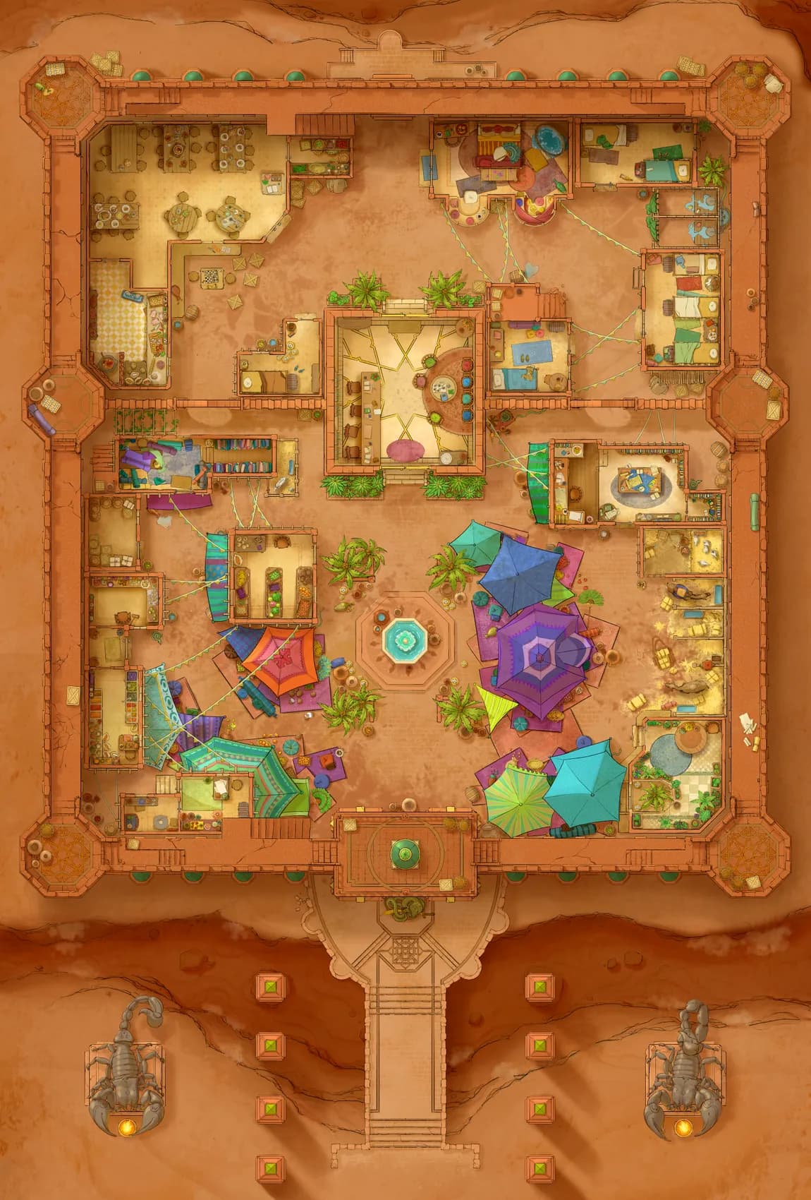 Desert Caravanserai map, Red Fort variant thumbnail