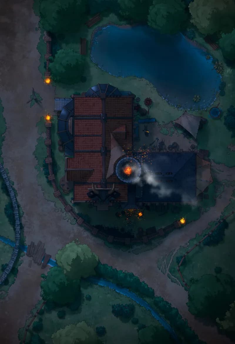 Village Blacksmith map, Night Furnace variant thumbnail