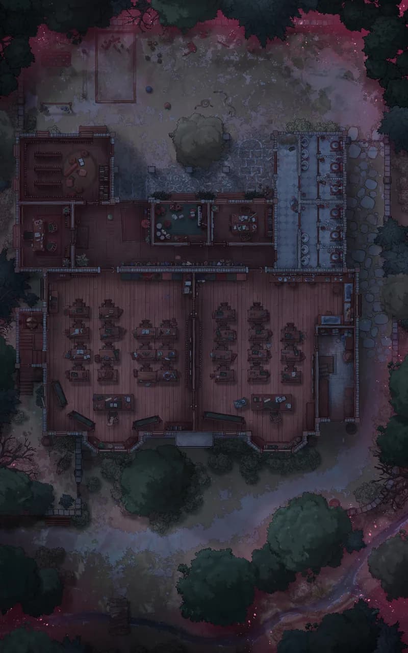 Quaint Village School map, Dark Presence variant thumbnail