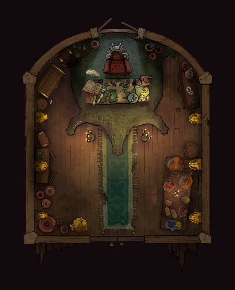 Pirate Lord's Lair Interior map, Captain's Cabin variant