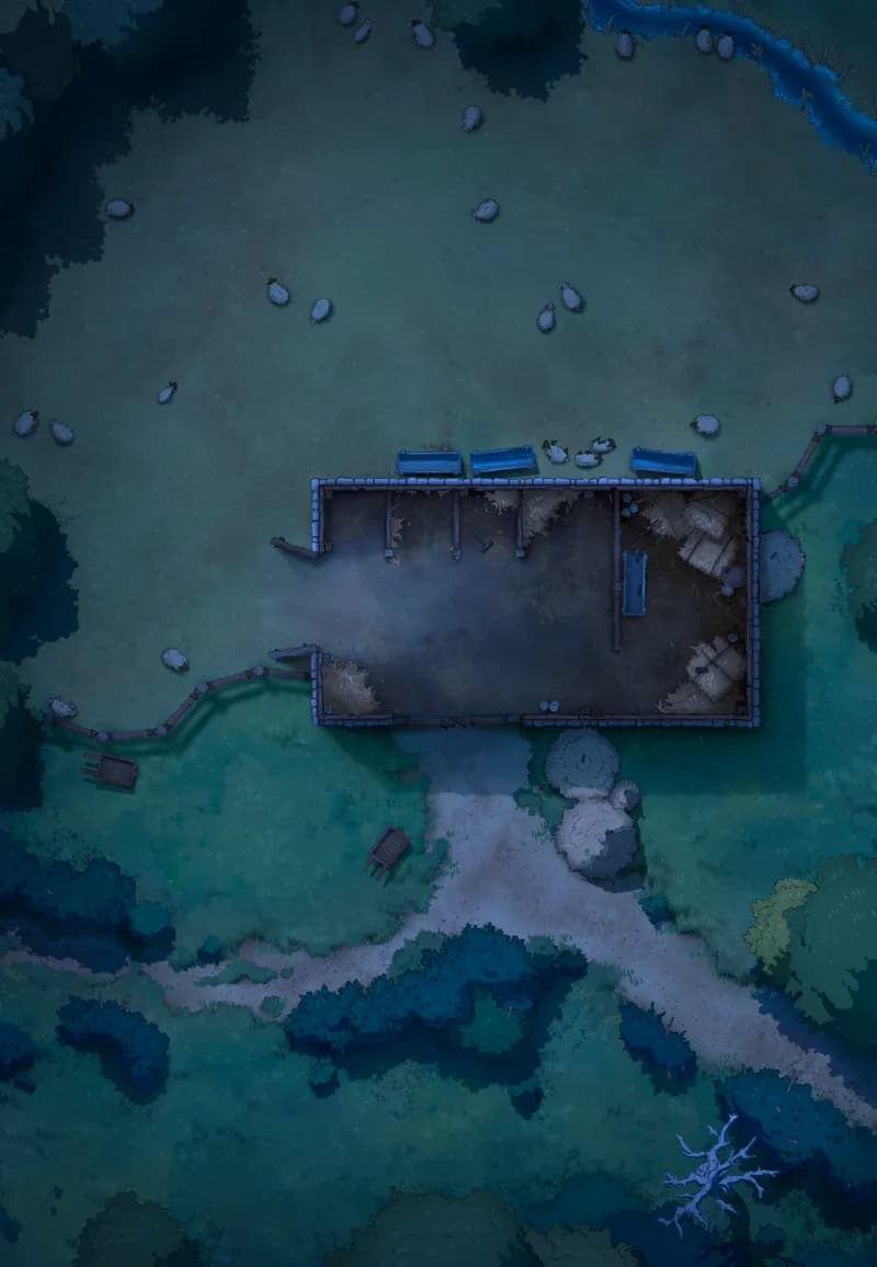Ages of the Vale: Barn map, Indoors New Beginnings Night variant thumbnail