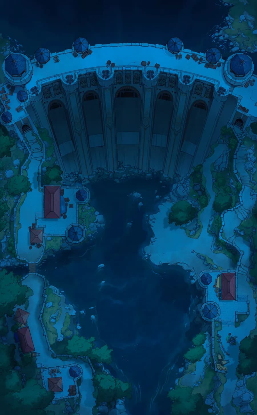 Fortified Dam map, Switched Off Night variant thumbnail