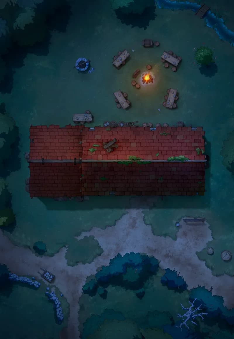 Ages of the Vale: Tavern map, Roof New Beginnings Night variant thumbnail