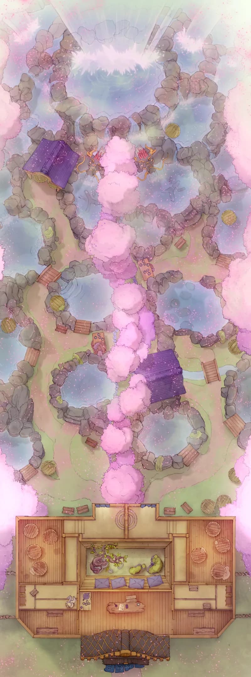 Steamy Japanese Bathhouse map, Spring Day variant thumbnail