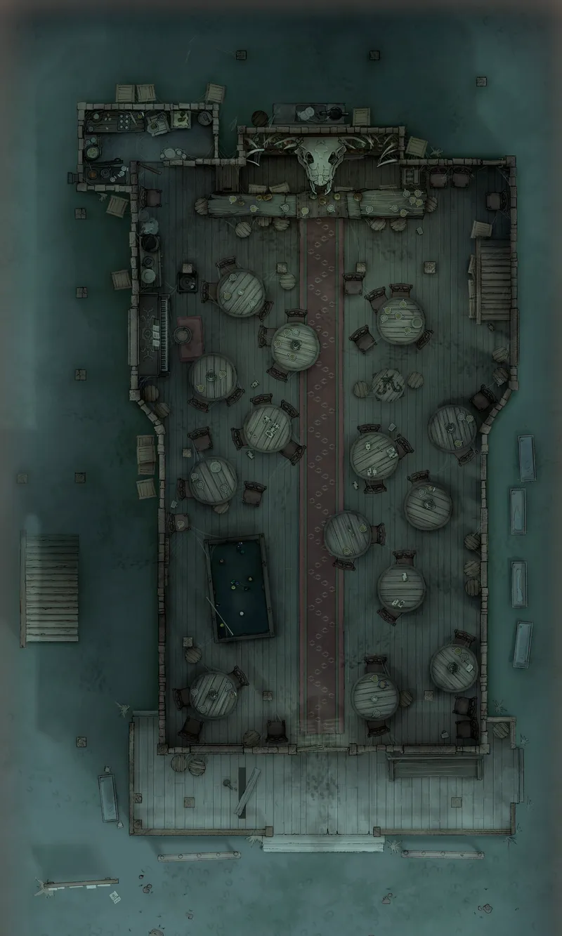 Wild West Saloon map, Ground Floor Horror Day variant thumbnail