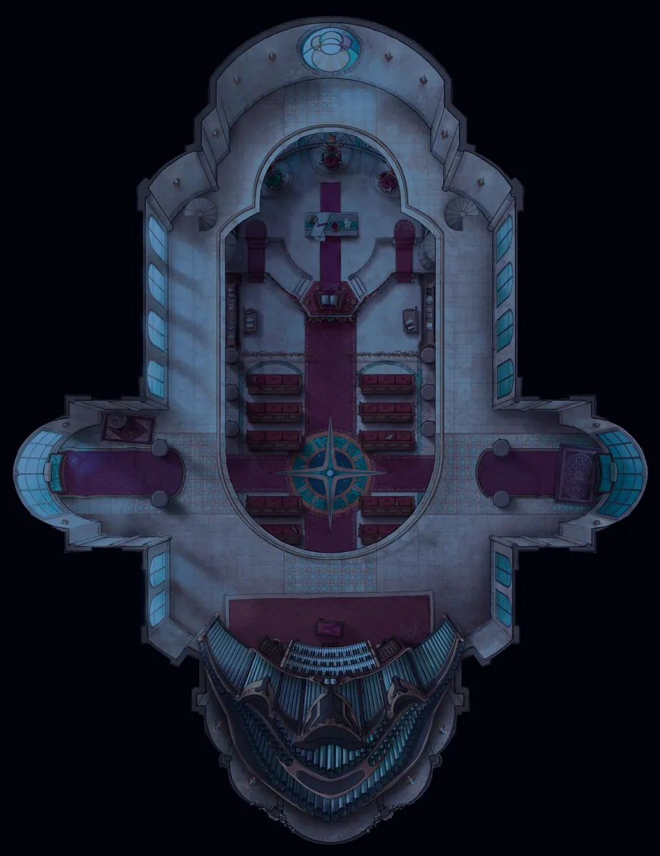 Solar Cathedral map, Original Night Top Floor variant thumbnail