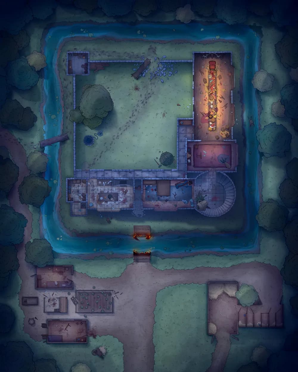Ogre Queen Feast map, Broken Bridge Night variant thumbnail
