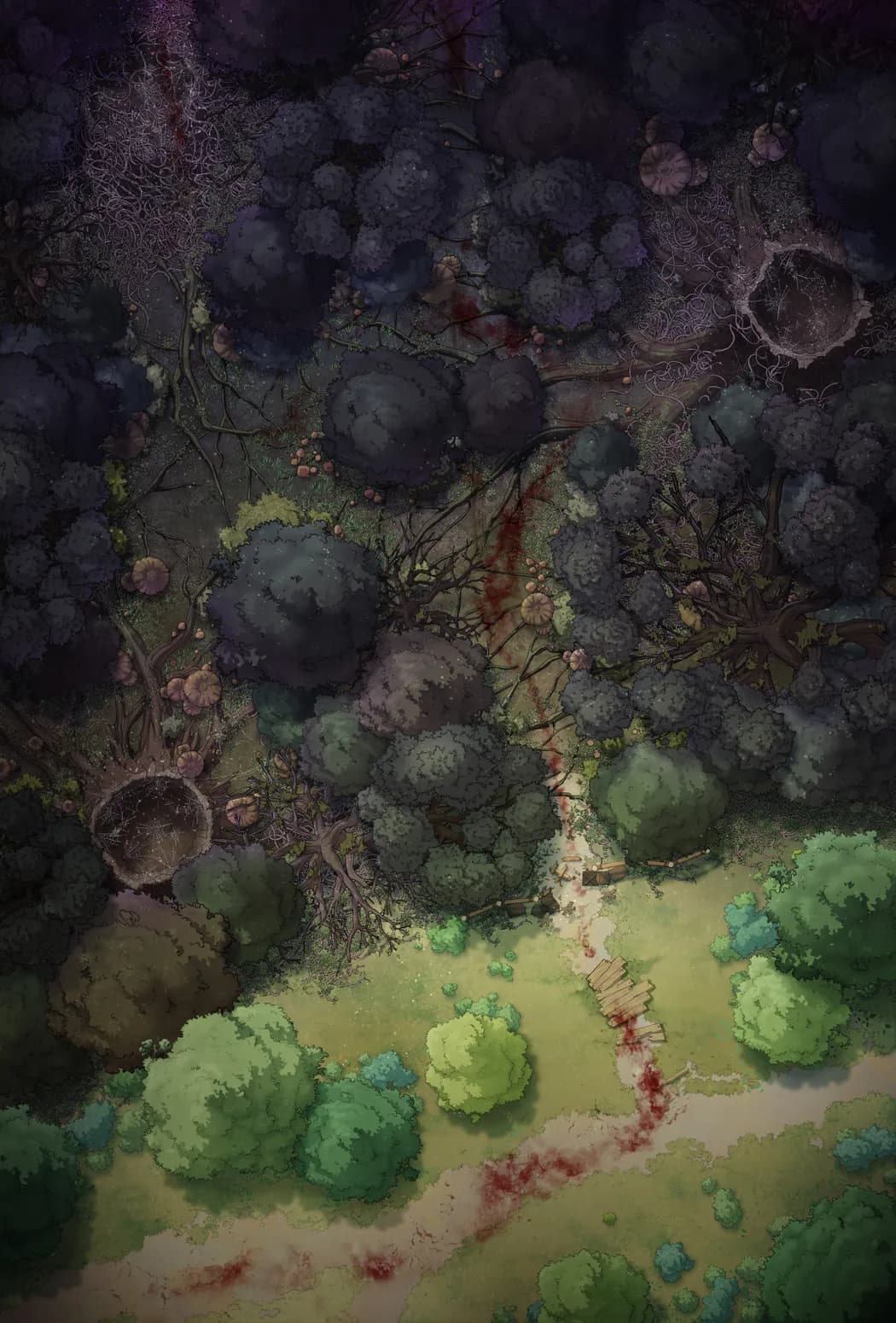 Dark Woods Edge map, Blood Trail variant thumbnail