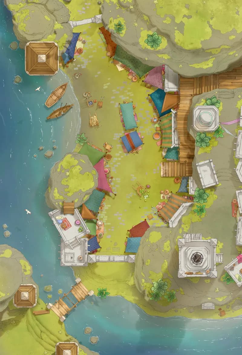 Beachside Bazaar map, Meadow variant thumbnail