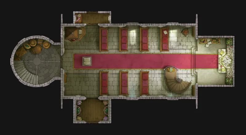 Peaceful Village Church Interior map, No Roots Day variant thumbnail