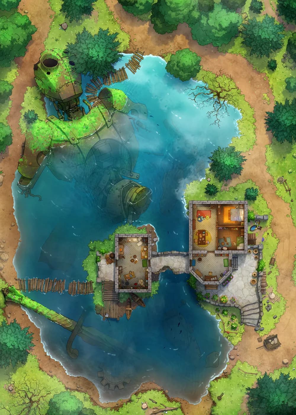 Rusty Robot Lake map, Original Day variant thumbnail