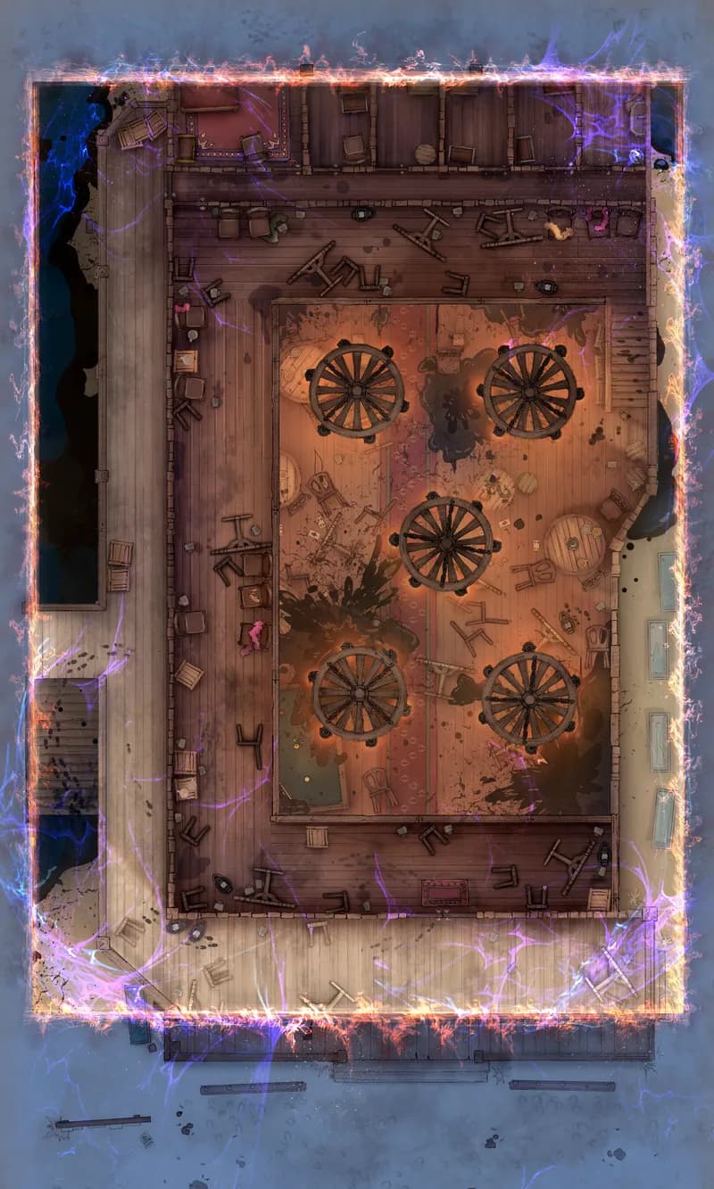 Wild West Saloon map, Top Floor Oil Spill Containment Spell variant thumbnail