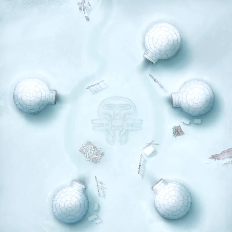 Remote Ice Village map, Igloo Village Symbols Day variant thumbnail
