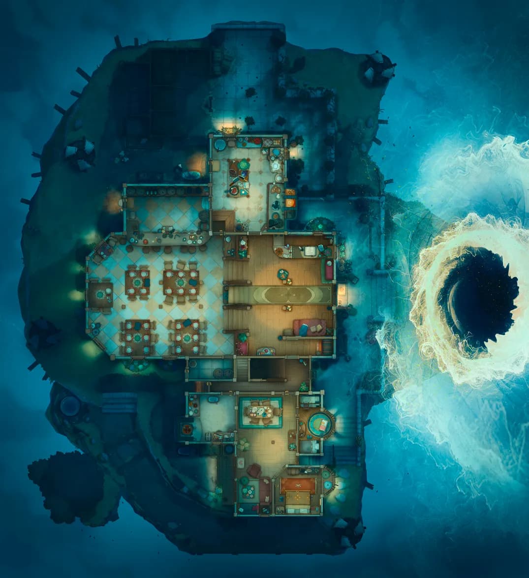 Gryphon Roost Inn map, Portal Blue variant thumbnail