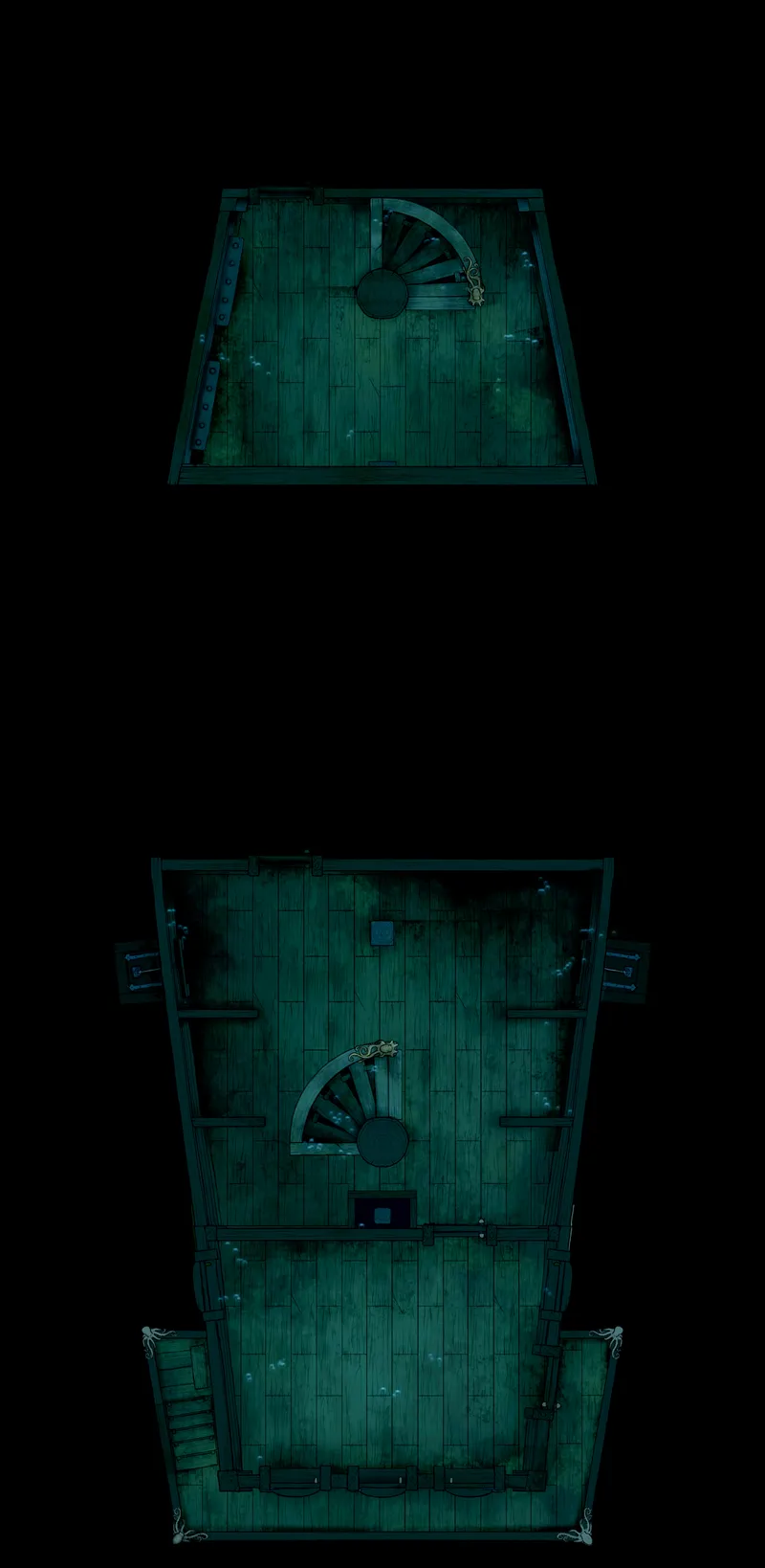Haunted Ghost Ship Interior map, Empty Upper Deck variant thumbnail