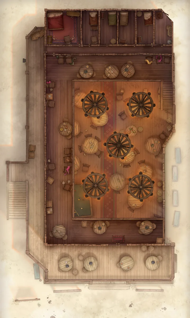 Wild West Saloon map, Top Floor Original Day variant thumbnail