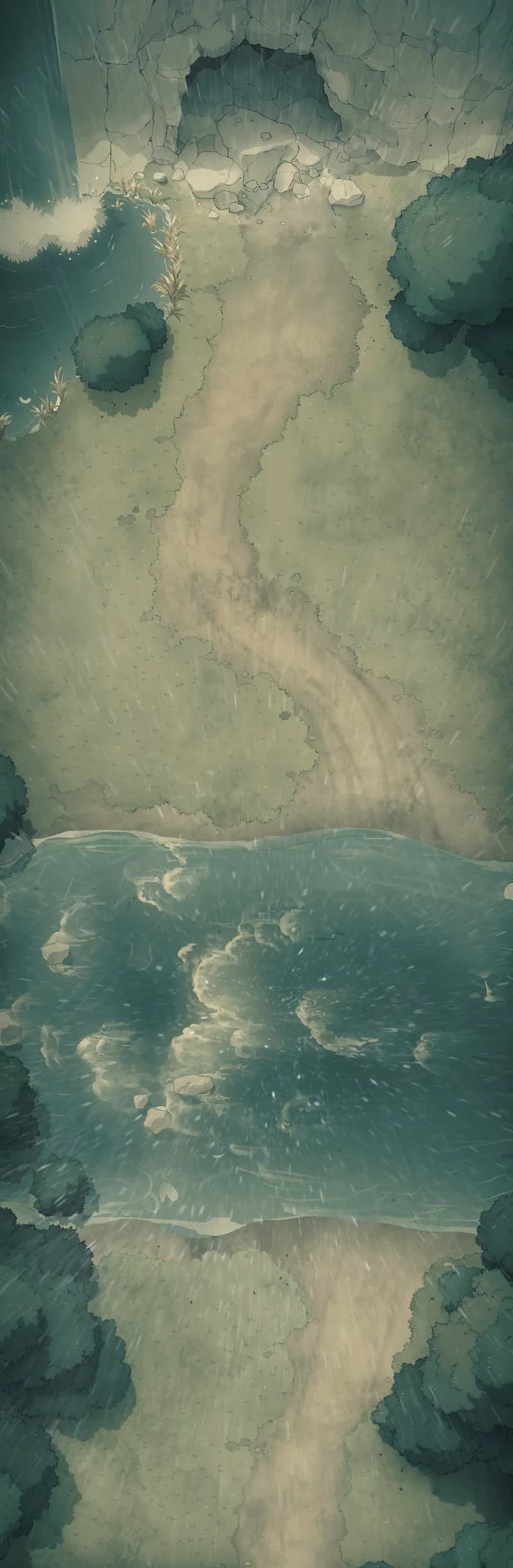Caravan Roadblock map, Natural Rain variant thumbnail
