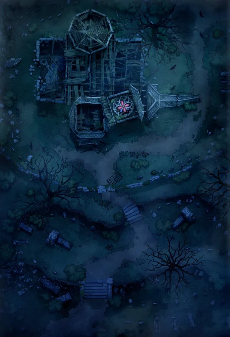 Forgotten Chapel Graveyard map, Night variant thumbnail