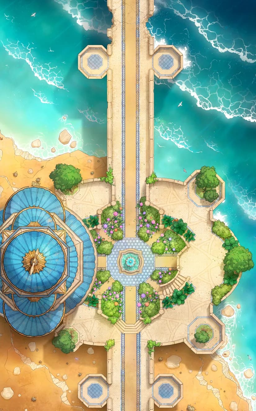Djinn Gardens map, No Gate Day variant thumbnail