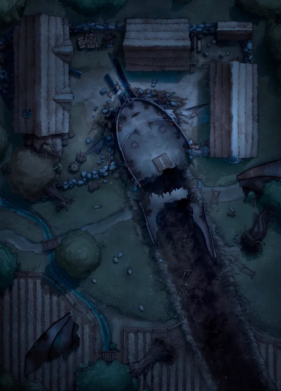 Impact Site map, Airship Crash Night variant thumbnail
