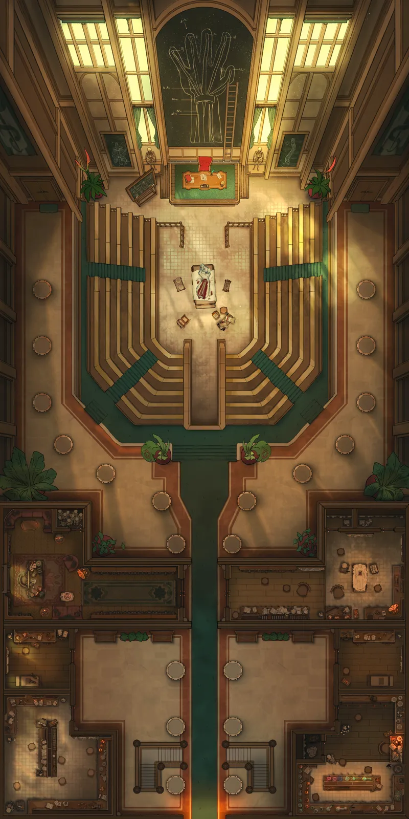 Experimental Surgery Theatre map, Floor 2 Blackboard Giant's Hand Study variant thumbnail