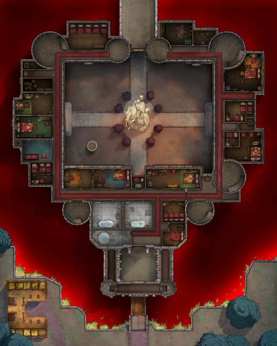 Palace Outer Court map, Second Floor Blood Moat variant thumbnail