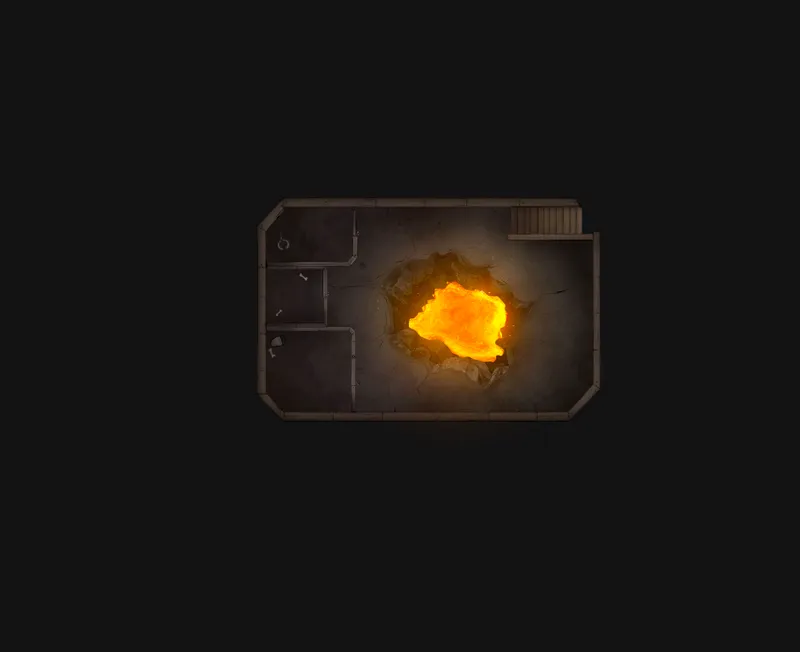 Grand Hunter's House map, Basement Lava variant