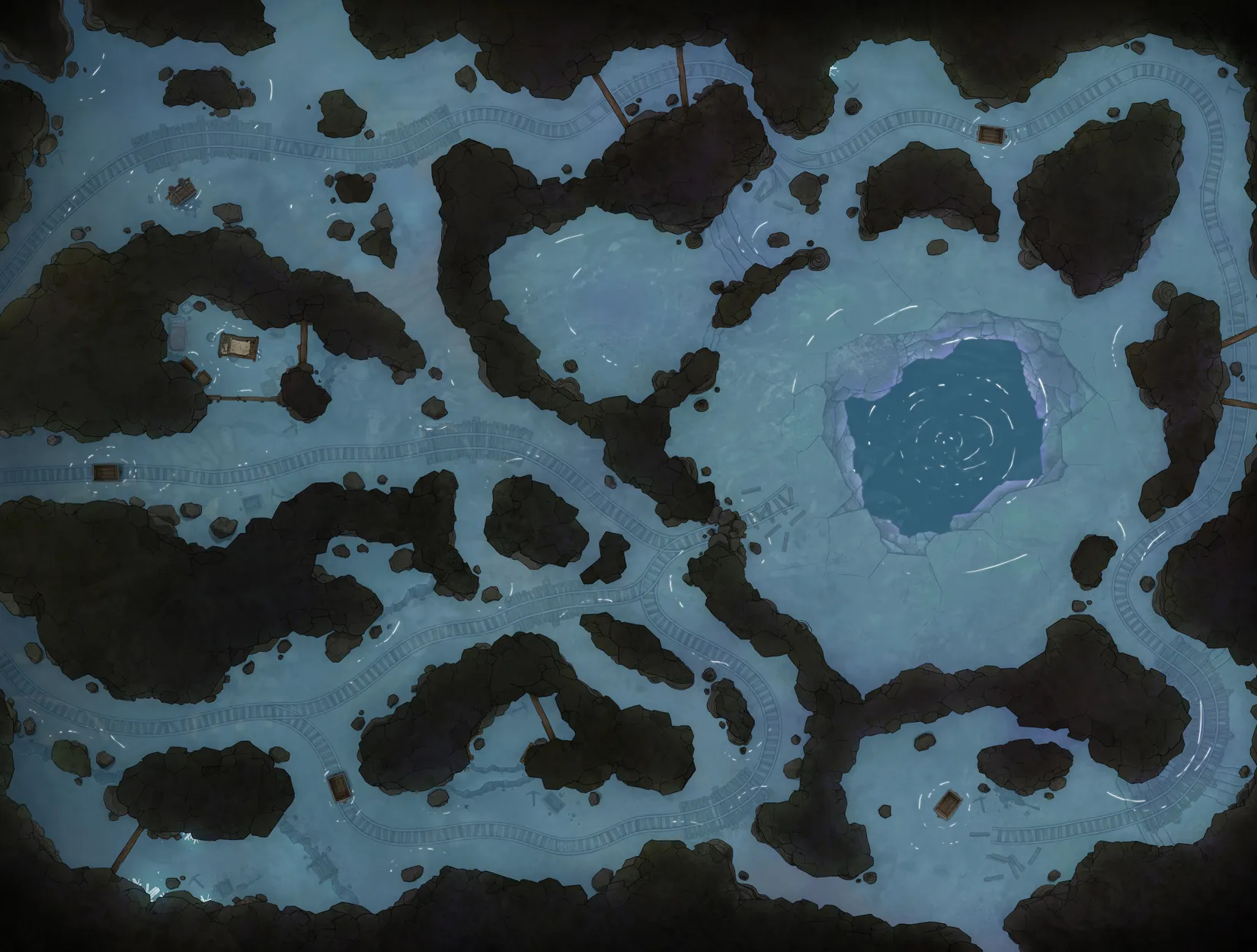Mushroom Infested Mines map, Flooded variant thumbnail