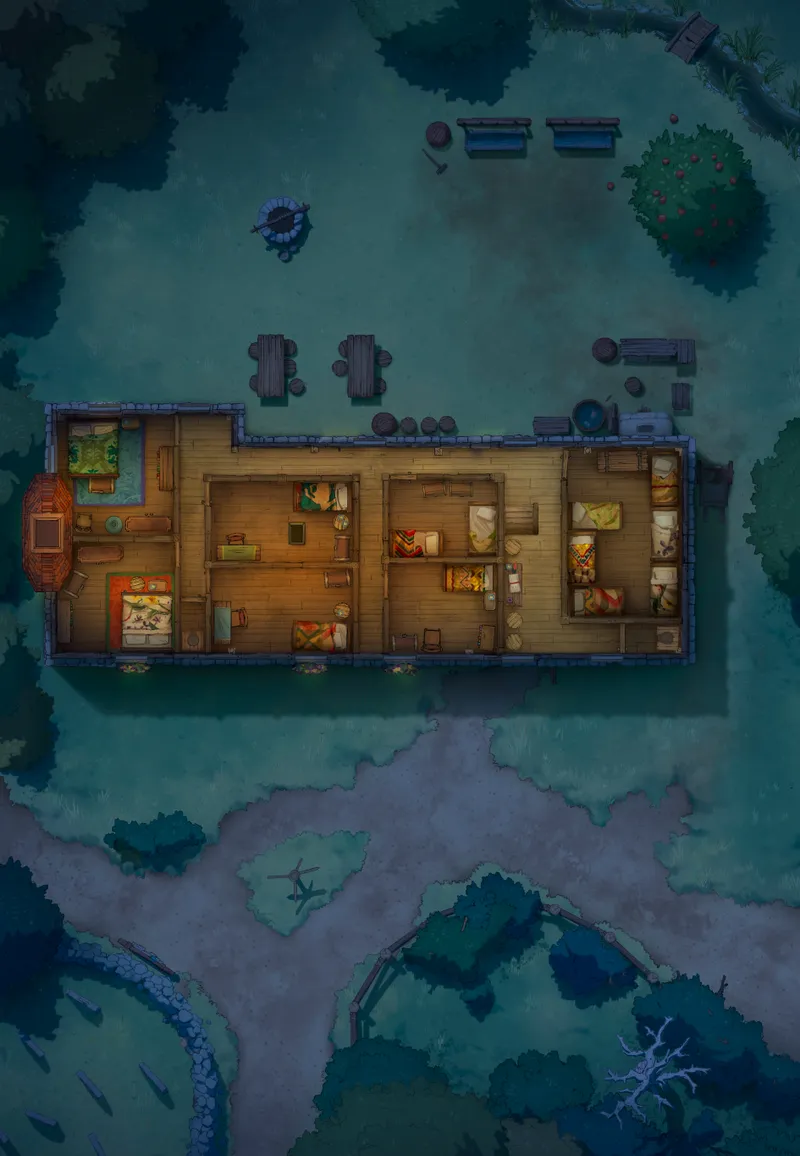 Ages of the Vale: Inn map, Upstairs Original Night variant thumbnail
