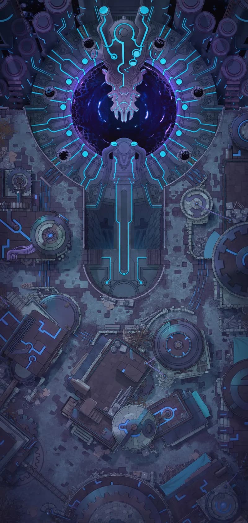 Warforged City Centre map, Dark Pit variant thumbnail