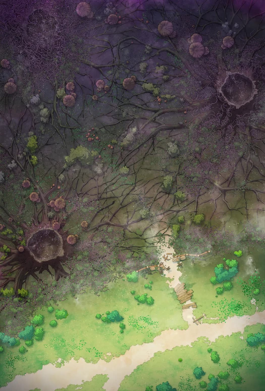 Dark Woods Edge map, Destruction Day variant thumbnail