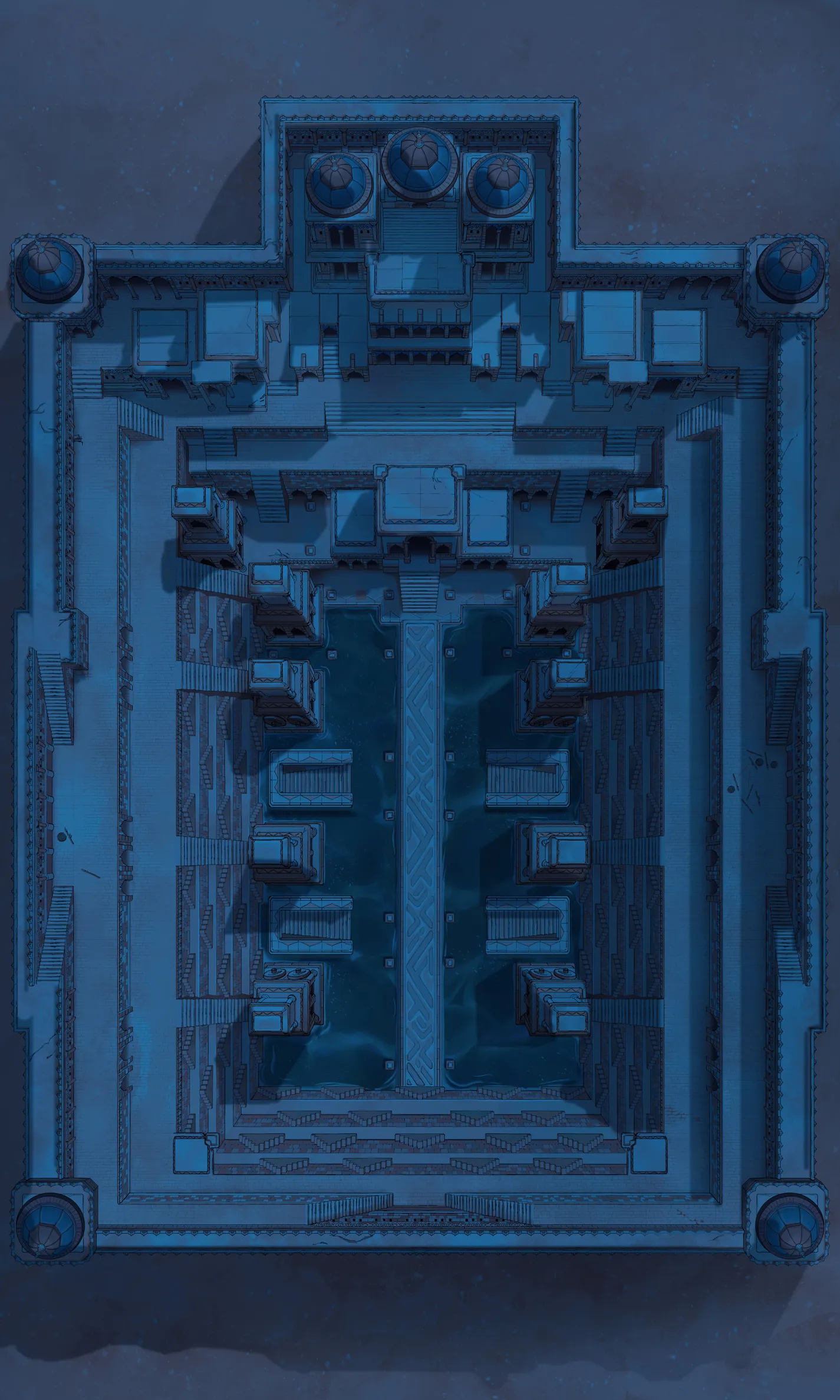 Ancient Stepwell map, Open Desert Night variant thumbnail