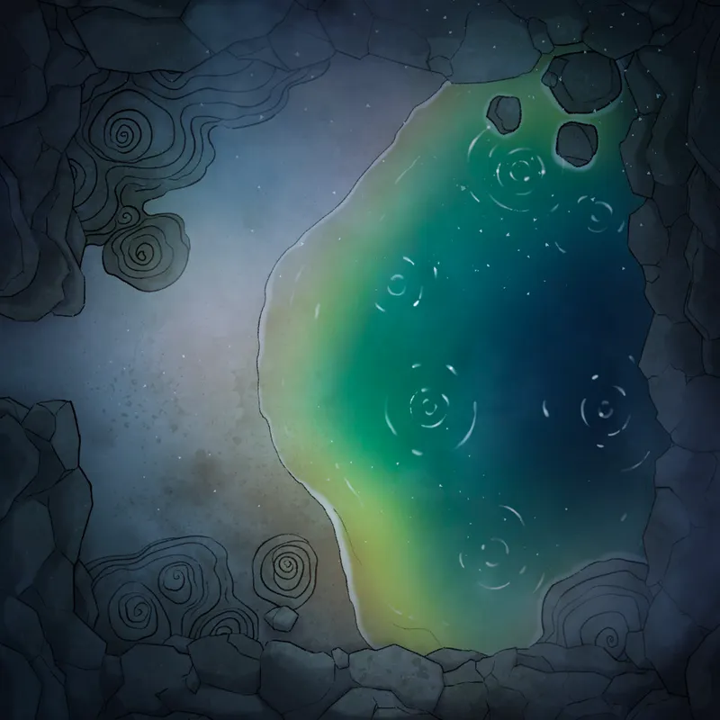 Modular Caves map, Underwater Springs Hot Spring variant thumbnail