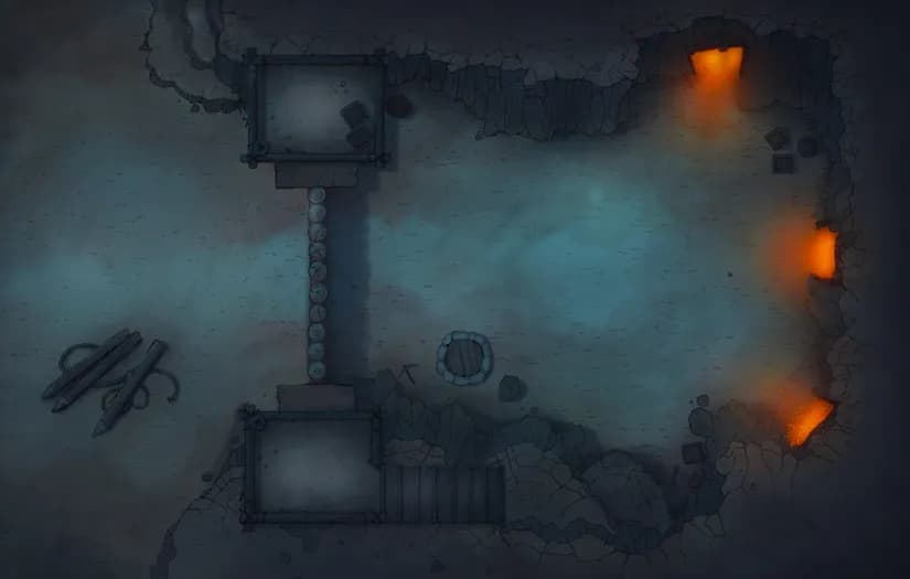 Abandoned Mine Entrance map, Fiery Entrance Desert Night variant thumbnail