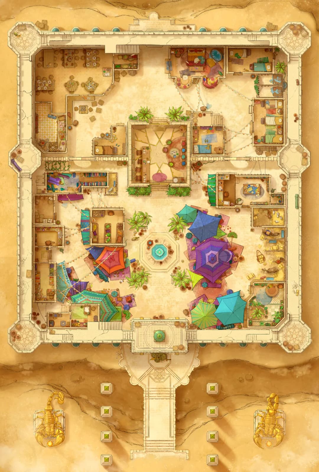 Desert Caravanserai map, Original Day variant