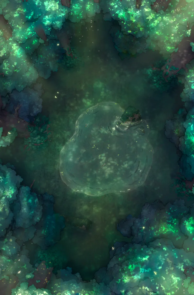 Overgrown Magic Forest map, Pond Day variant thumbnail